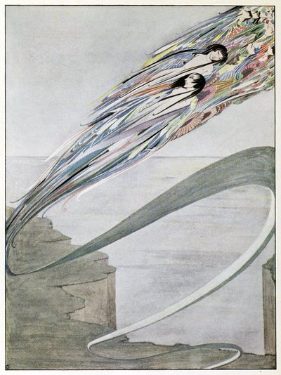 Je suis né de mille tempêtes, et gris avec les pluies torrentielles, de The Years at the Spring, pub. 1920 - Harry Clarke